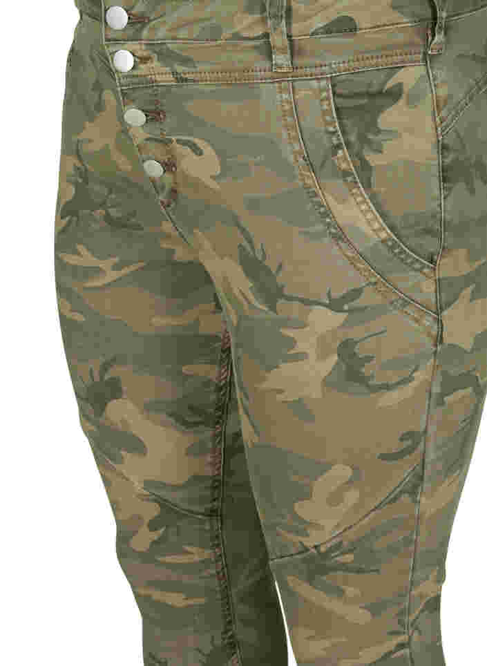 Kroppsnära byxor med camouflagtryck, Camouflage, Packshot image number 2