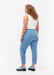 Mom fit Mille jeans med tryck, Light blue denim, Model image number 1