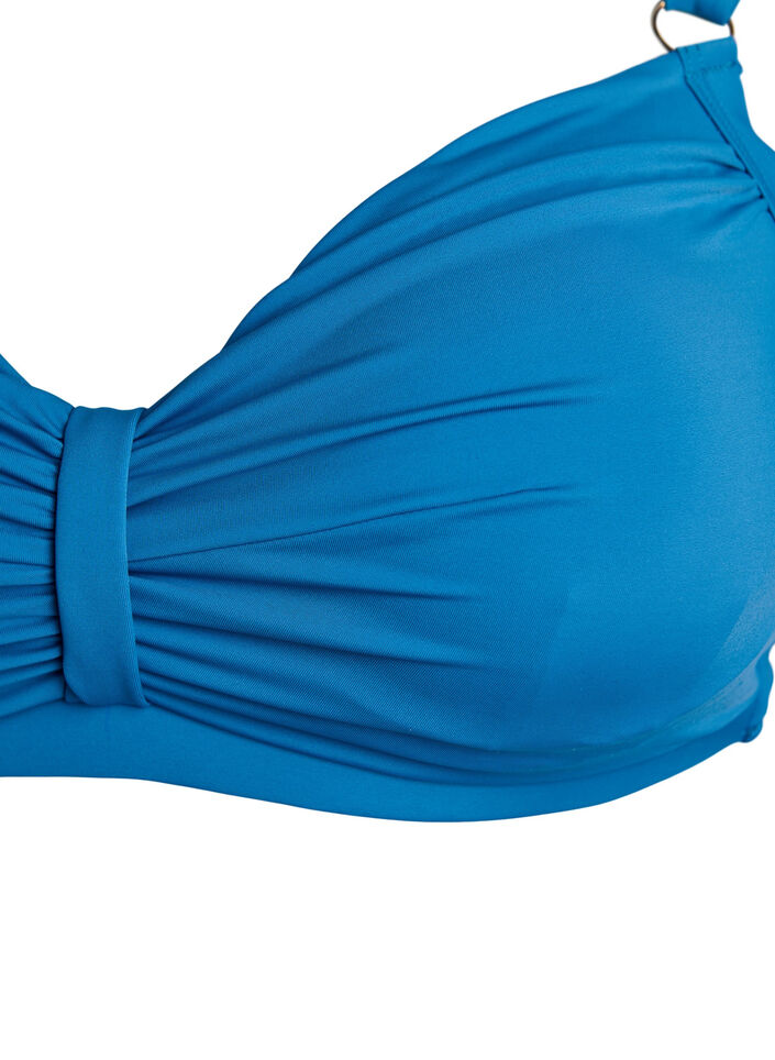 Bikini-bh med bygel och drapering, Bl&aring;, Packshot image number 2