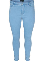 Cropped Amy jeans med blixtl&aring;s, Bl&aring;