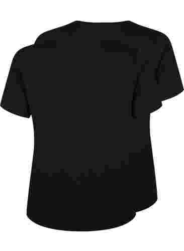 FLASH - 2-pack t-shirtar med rund hals, Black/Black, Packshot image number 1