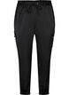 Satin Cargo Byxor, Black, Packshot image number 0