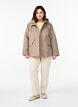 Kort v&aring;rjacka med avtagbar huva, Beige, Model image number 1