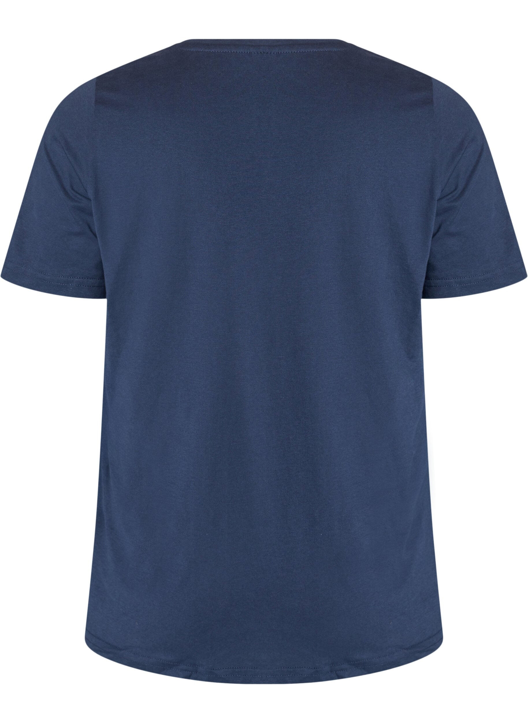 ZizziT-shirt med tryck, Bl&aring;, Packshot image number 1
