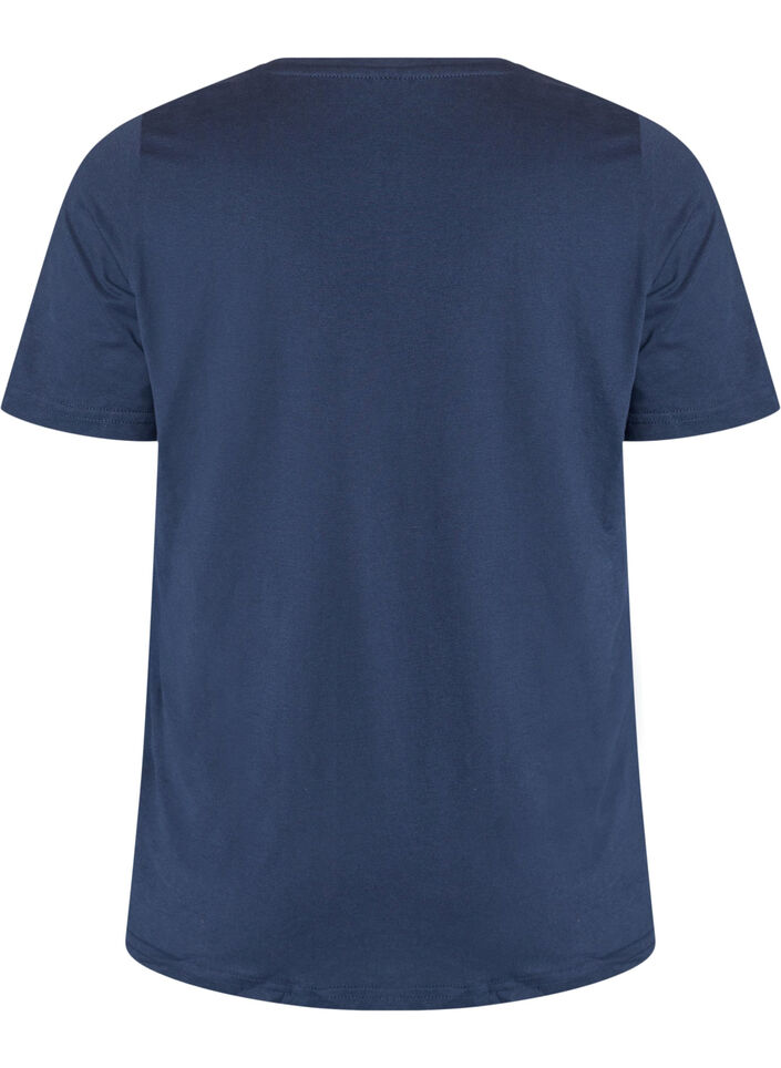 T-shirt med tryck, Bl&aring;, Packshot image number 1
