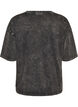 Oversized t-shirt i ekologisk bomull med collegetryck, Svart, Packshot image number 1