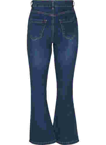 Ellen bootcut jeans med hög midja, Dark Blue, Packshot image number 1
