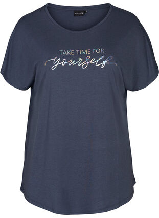 Tränings-t-shirt med tryck, Graphite, Packshot image number 0