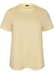 Enkel t-shirt i bomull med rund halsringning, Gul, Packshot image number 0