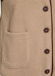 V&auml;st i teddyfleece med kontrastkanter, Beige, Packshot image number 3