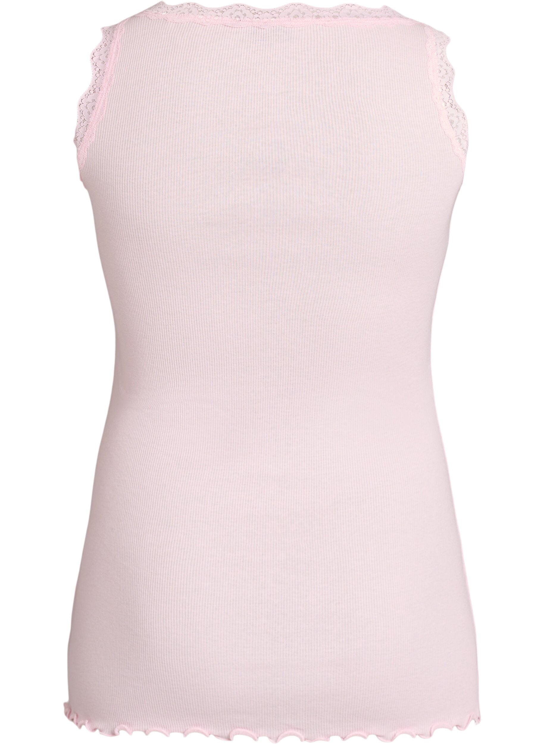 ZizziTopp med spetskant, Rosa, Packshot image number 1
