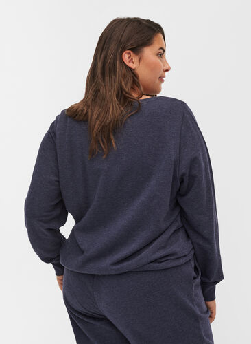 Cool sweatshirt med tryck, Night Sky Mel, Model image number 1