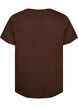 T-shirt med knappdetalj, Brun, Packshot image number 1
