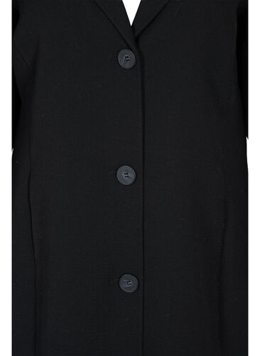 Lång kappa med knappar, Black, Packshot image number 2