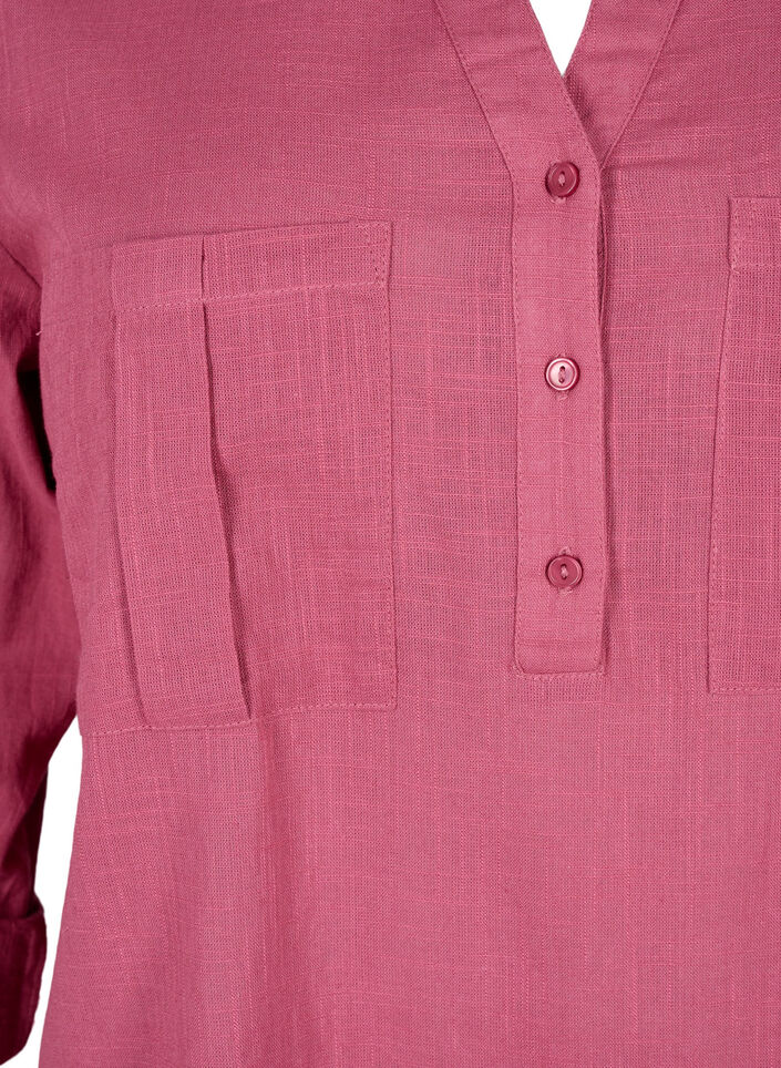 Tunika i bomull med 3/4-ärmar, Malaga, Packshot image number 2