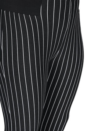 Randiga leggings med resår i midjan, Dark Grey Stripe, Packshot image number 2
