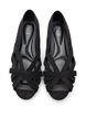 Ballerina i mockaimitation med korsade remmar, Svart, Packshot image number 3