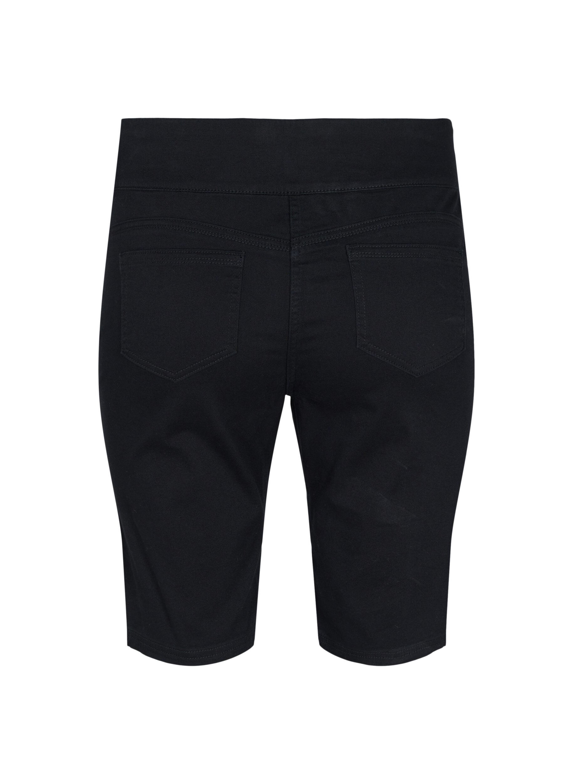 ZizziFigurn&auml;ra shorts med bakfickor, Black, Packshot image number 1