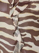 Blus i chiffong med zebram&ouml;nster och volanger, Brun, Packshot image number 3