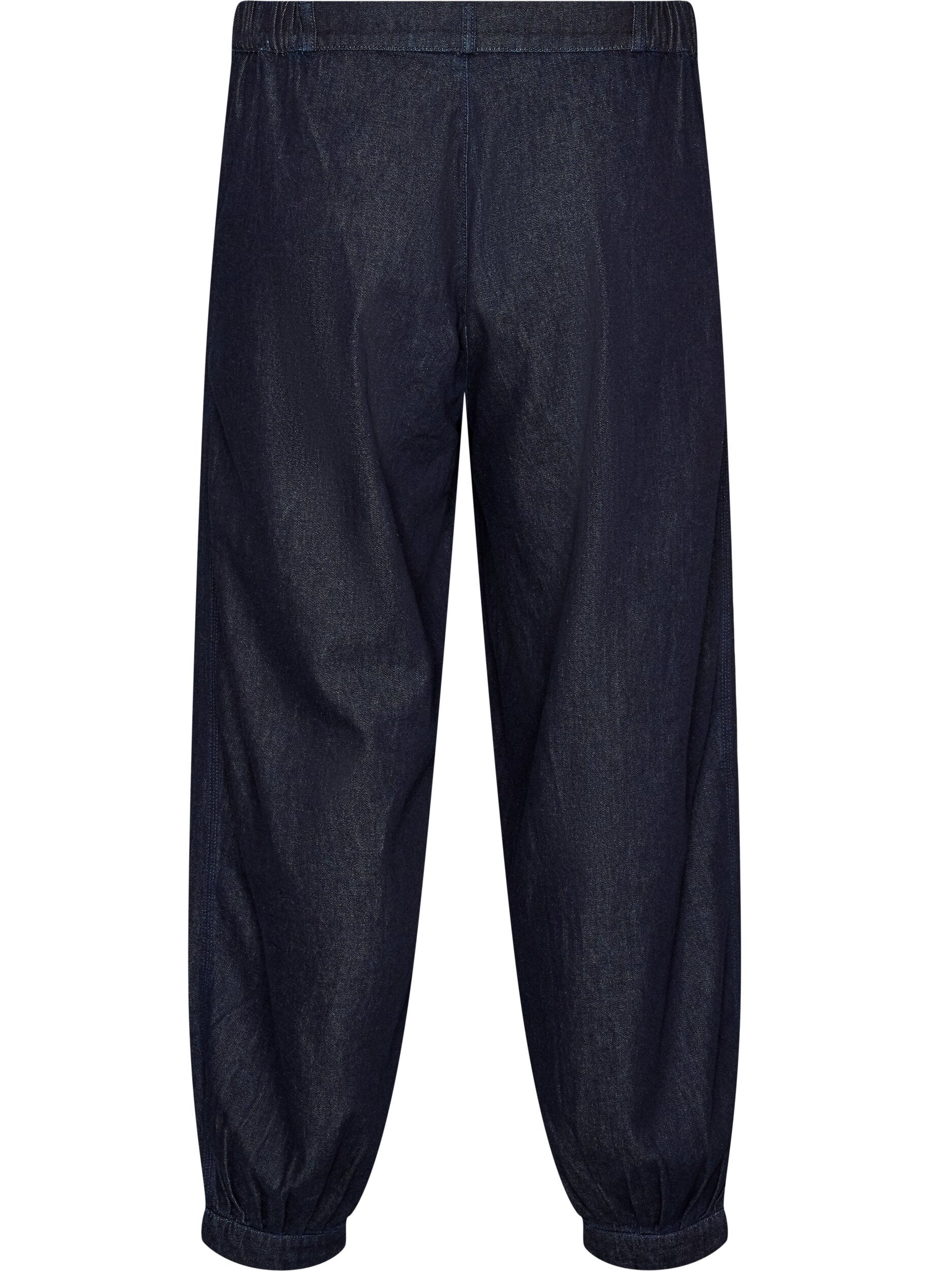 ZizziBalloon jeans med h&ouml;g midja, Bl&aring;, Packshot image number 1