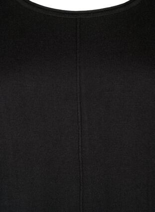 Stickad klänning i bomull-viskosblandning, Black Mel., Packshot image number 2