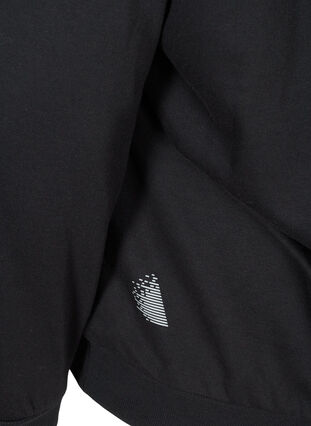 Sweatshirt med printdetaljer, Black, Packshot image number 3