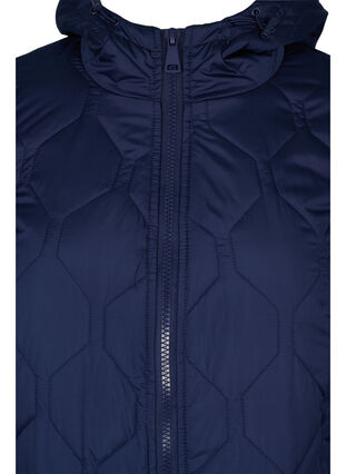 Quiltad jacka med huva och stora fickor, Navy Blazer, Packshot image number 2