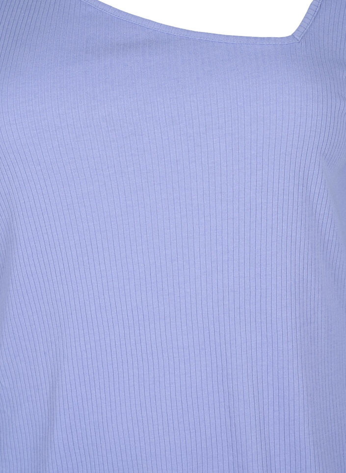 Långärmad t-shirt med asymmetrisk skärning, Lavender Violet, Packshot image number 2