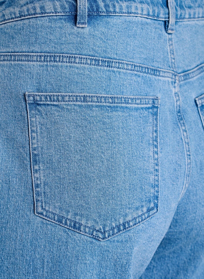 Jeans med vida ben och h&ouml;g midja, Bl&aring;, Packshot image number 3