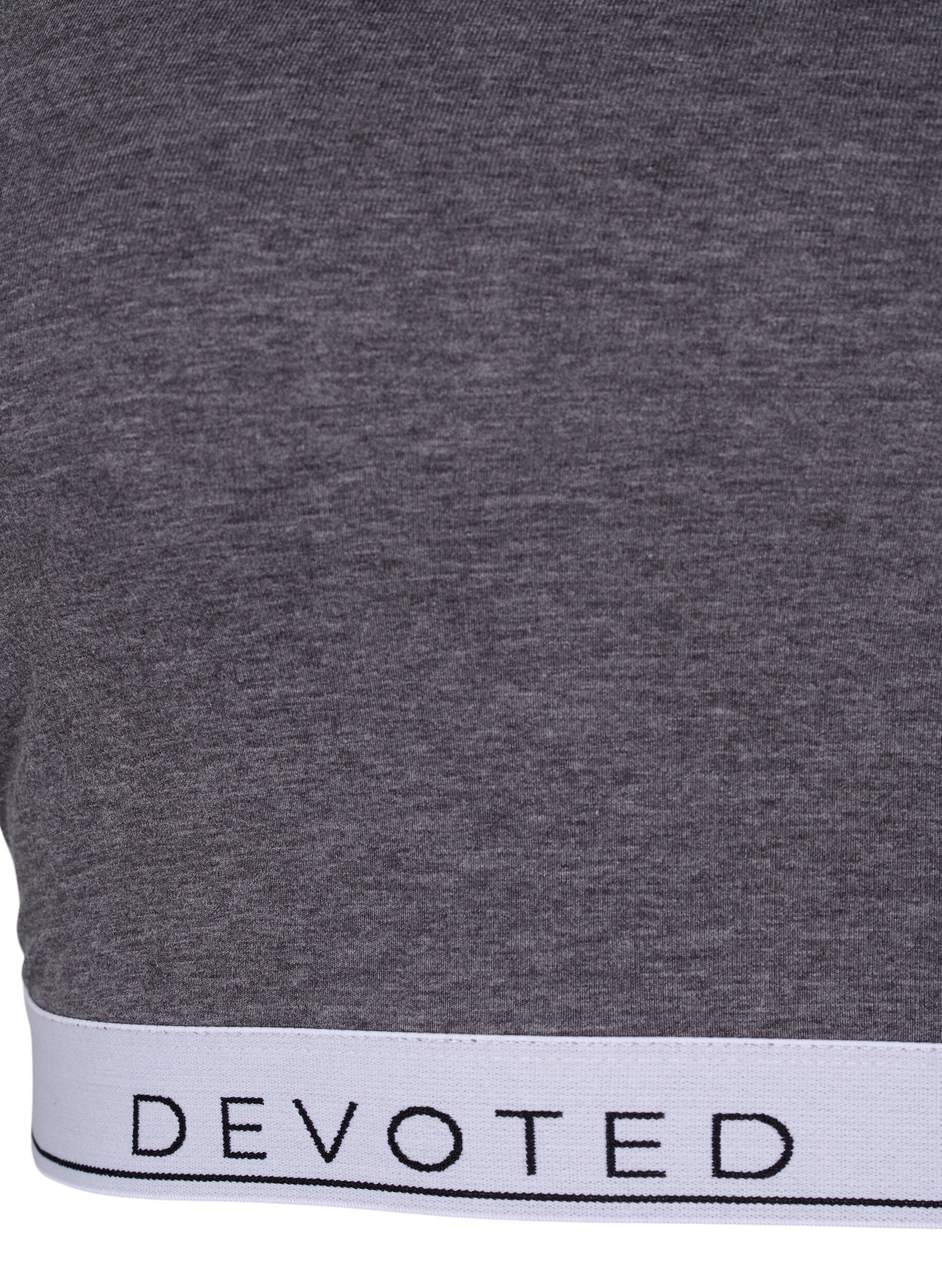 Zizzi Melerad bh med rund halsringning, Medium Grey Melange, Packshot image number 3