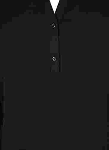 V-ringad blus med långa ärmar, Black, Packshot image number 2