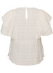 Blus med smock och volang&auml;rmar, Vanilla, Packshot image number 1