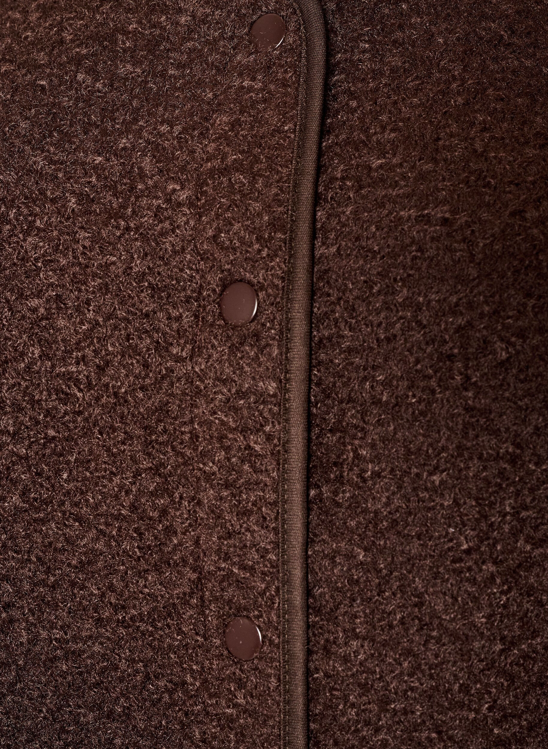 ZizziV&auml;st i fleece med tryckknappar och sidofickor, Brun, Packshot image number 2