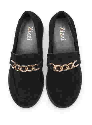 Loafers med bred passform, Black, Packshot image number 1