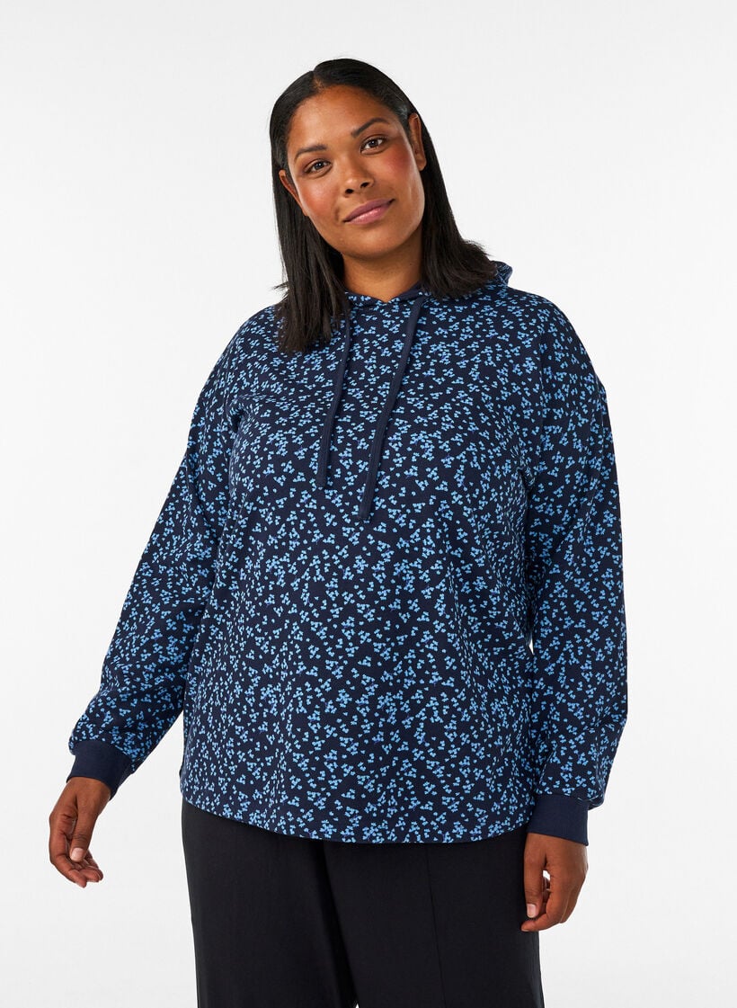 Huvtr&ouml;ja med helt&auml;ckande m&ouml;nster, Bl&aring;, Model image number 0