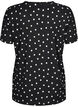 V-ringad t-shirt med tryck, Black Dot, Packshot image number 1
