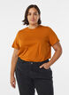 Enkel t-shirt i bomull med rund halsringning, Orange, Model image number 0
