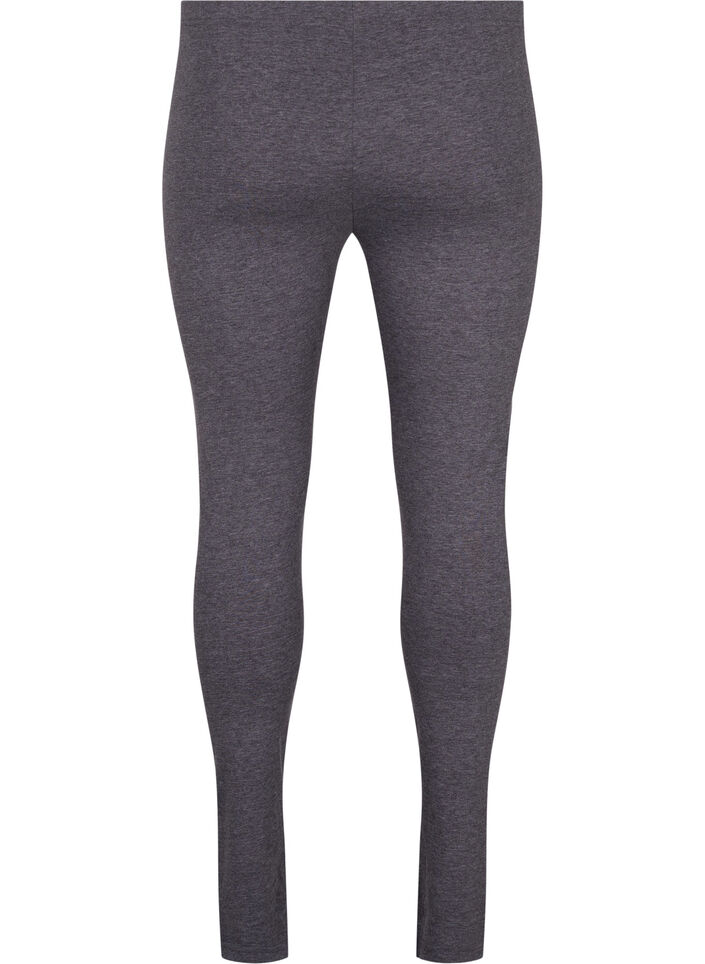 Grå melerade leggings, Dark Grey Melange, Packshot image number 1