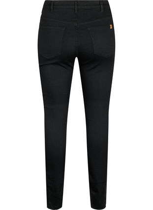Amy jeans med hög midja och knappar, Black, Packshot image number 1