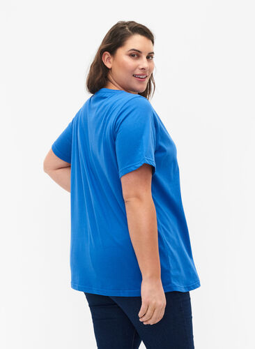 FLASH - T-shirt med rund halsringning, Strong Blue, Model image number 1