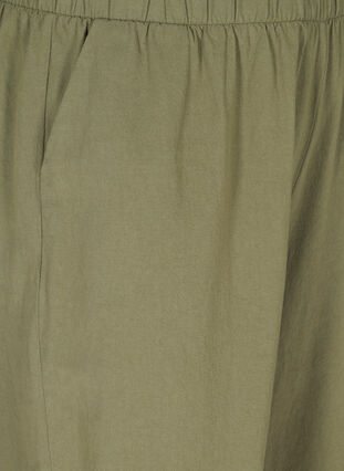 Croppade byxor i bomull, Deep Lichen Green, Packshot image number 2