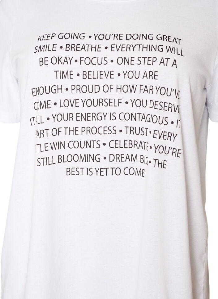 T-shirt med tryck, Vit, Packshot image number 2