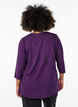 Tr&auml;ningsblus med trekvarts&auml;rm, Lila, Model image number 2