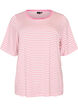 T-shirt i TENCEL&trade; Lyocell med r&auml;nder, Rosa, Packshot image number 0