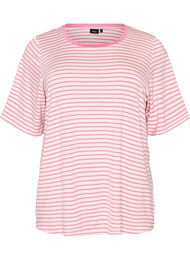 T-shirt i TENCEL&trade; Lyocell med r&auml;nder, Rosa