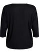 Jerseyblus med 3/4-&auml;rm, Svart, Packshot image number 1