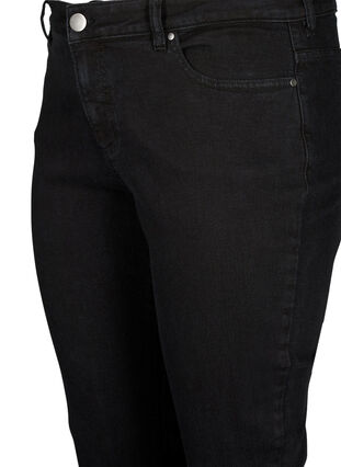 Emily jeans med normal midja och smal passform, Black, Packshot image number 2