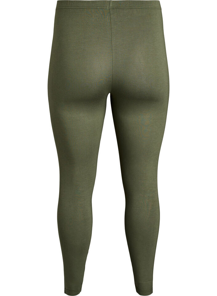 Basic leggings i viskos, Gr&ouml;n, Packshot image number 1