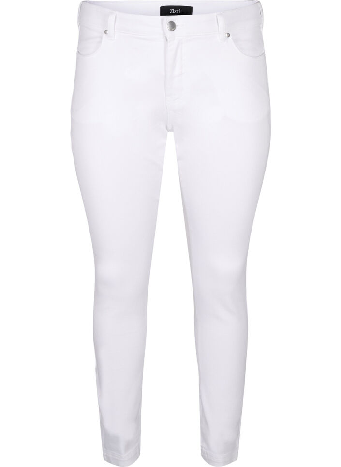 Viona jeans med normal midja, Vit, Packshot image number 0