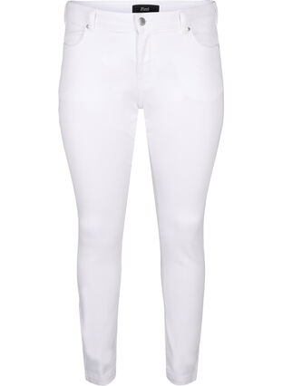 Viona jeans med normal midja, White, Packshot image number 0
